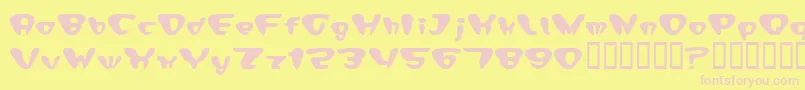 DaiheadBold Font – Pink Fonts on Yellow Background