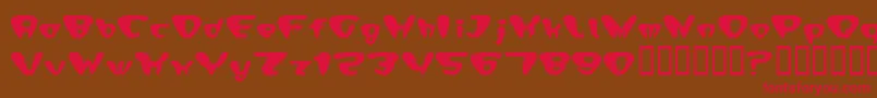 DaiheadBold Font – Red Fonts on Brown Background