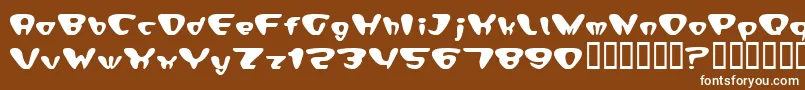 フォントDaiheadBold – 茶色の背景に白い文字