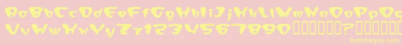 DaiheadBold Font – Yellow Fonts on Pink Background