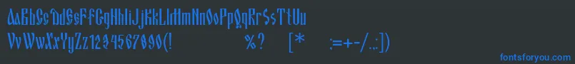 Blagovestonec Font – Blue Fonts on Black Background