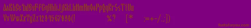 Blagovestonec Font – Brown Fonts on Purple Background