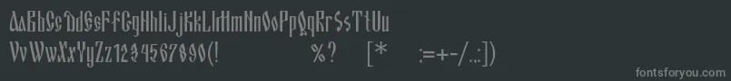 Шрифт Blagovestonec – серые шрифты на чёрном фоне
