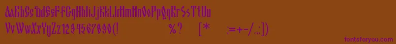 Blagovestonec Font – Purple Fonts on Brown Background