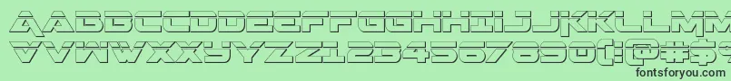 Geminalaser3D Font – Black Fonts on Green Background
