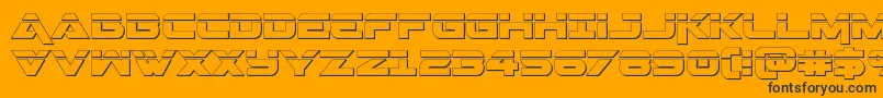 Geminalaser3D Font – Black Fonts on Orange Background