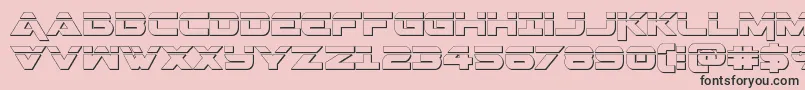 Geminalaser3D Font – Black Fonts on Pink Background