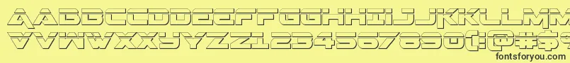 Geminalaser3D Font – Black Fonts on Yellow Background