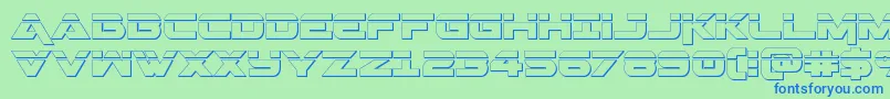 Geminalaser3D Font – Blue Fonts on Green Background