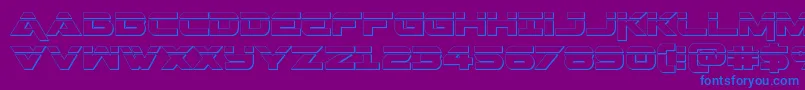 Geminalaser3D Font – Blue Fonts on Purple Background