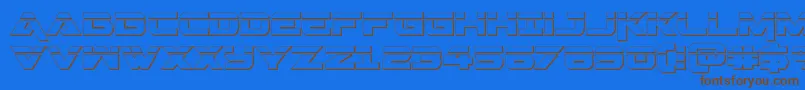 Geminalaser3D Font – Brown Fonts on Blue Background