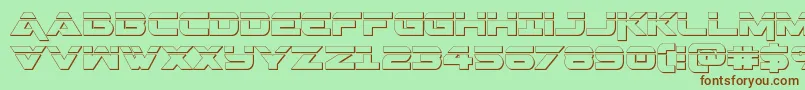 Geminalaser3D Font – Brown Fonts on Green Background