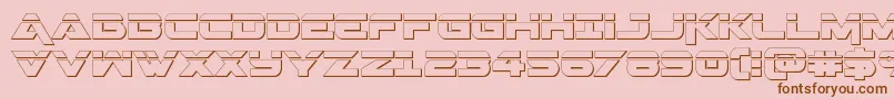 Geminalaser3D Font – Brown Fonts on Pink Background