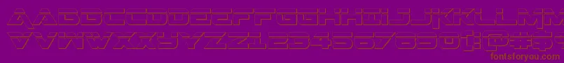 Geminalaser3D Font – Brown Fonts on Purple Background