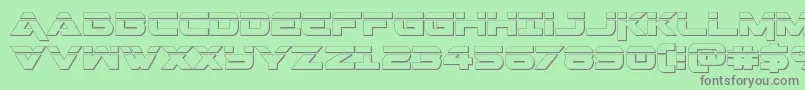 Geminalaser3D Font – Gray Fonts on Green Background