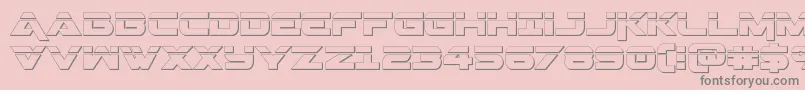 Geminalaser3D Font – Gray Fonts on Pink Background