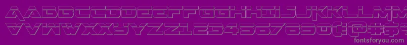 Geminalaser3D Font – Gray Fonts on Purple Background