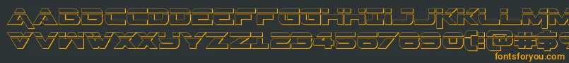 Geminalaser3D Font – Orange Fonts on Black Background