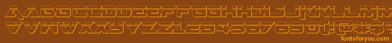 Geminalaser3D Font – Orange Fonts on Brown Background