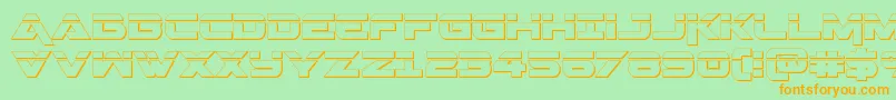 Geminalaser3D Font – Orange Fonts on Green Background