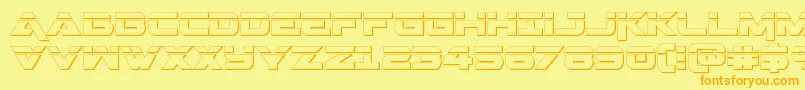 Geminalaser3D Font – Orange Fonts on Yellow Background