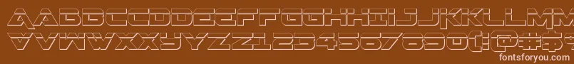 Geminalaser3D Font – Pink Fonts on Brown Background