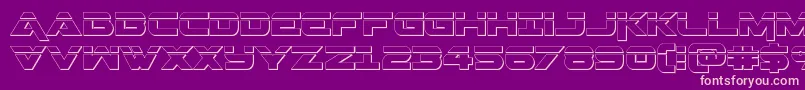 Geminalaser3D Font – Pink Fonts on Purple Background