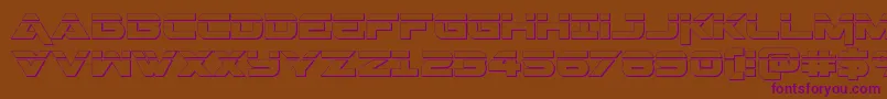 Geminalaser3D Font – Purple Fonts on Brown Background