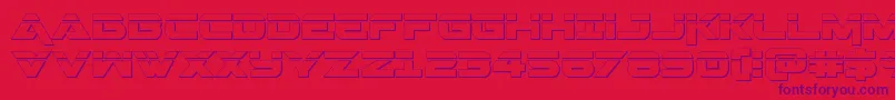 Geminalaser3D-Schriftart – Violette Schriften auf rotem Hintergrund