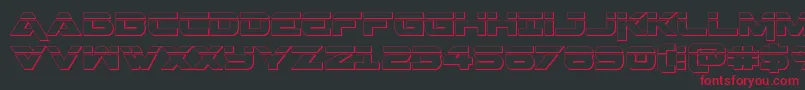 Geminalaser3D-Schriftart – Rote Schriften auf schwarzem Hintergrund
