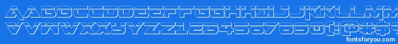 Geminalaser3D Font – White Fonts on Blue Background