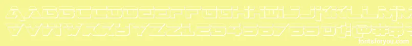 Geminalaser3D Font – White Fonts on Yellow Background