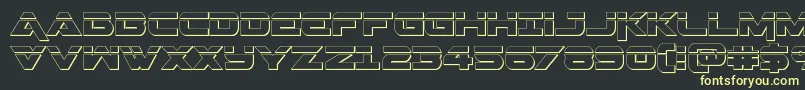Geminalaser3D Font – Yellow Fonts on Black Background