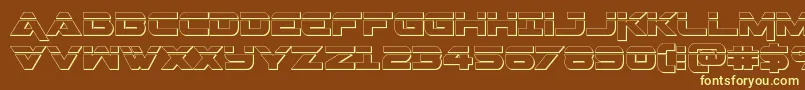 Geminalaser3D Font – Yellow Fonts on Brown Background