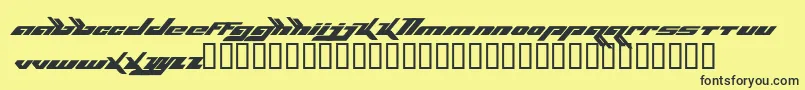 Bjorkfont Font – Black Fonts on Yellow Background