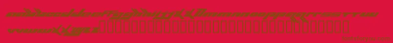 Bjorkfont Font – Brown Fonts on Red Background