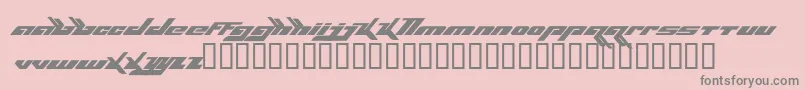 Bjorkfont Font – Gray Fonts on Pink Background