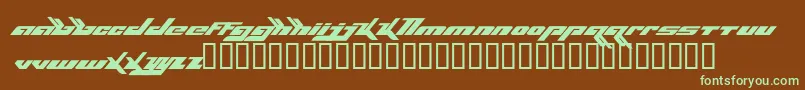Bjorkfont-fontti – vihreät fontit ruskealla taustalla