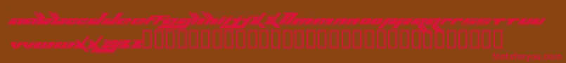 Bjorkfont Font – Red Fonts on Brown Background