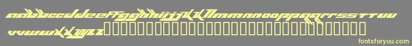 Шрифт Bjorkfont – жёлтые шрифты на сером фоне