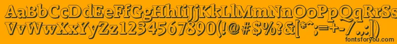 Шрифт RaleighshadowBold – чёрные шрифты на оранжевом фоне
