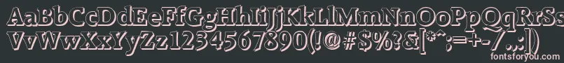 RaleighshadowBold-fontti – vaaleanpunaiset fontit mustalla taustalla