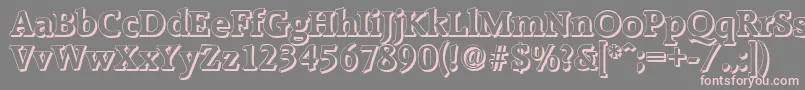 フォントRaleighshadowBold – 灰色の背景にピンクのフォント