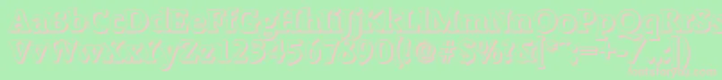 RaleighshadowBold-Schriftart – Rosa Schriften auf grünem Hintergrund