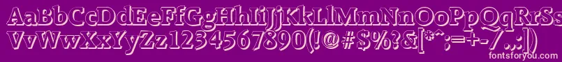 RaleighshadowBold Font – Pink Fonts on Purple Background