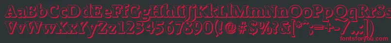 RaleighshadowBold Font – Red Fonts on Black Background