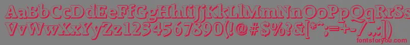 RaleighshadowBold Font – Red Fonts on Gray Background