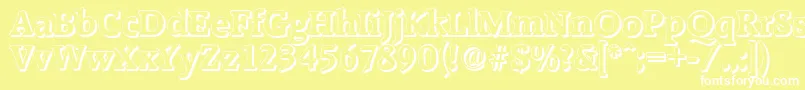 RaleighshadowBold Font – White Fonts on Yellow Background