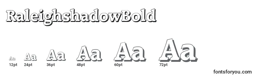 RaleighshadowBold Font Sizes