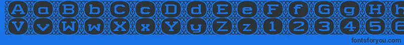 CameyNormala Font – Black Fonts on Blue Background